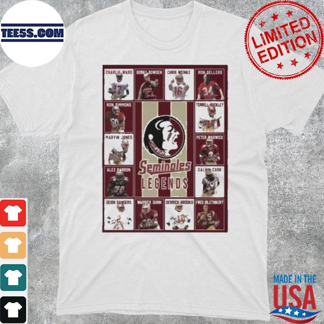 Trending Charlie Ward Florida State Seminole Legends Photos And Signatures Of Players shirt