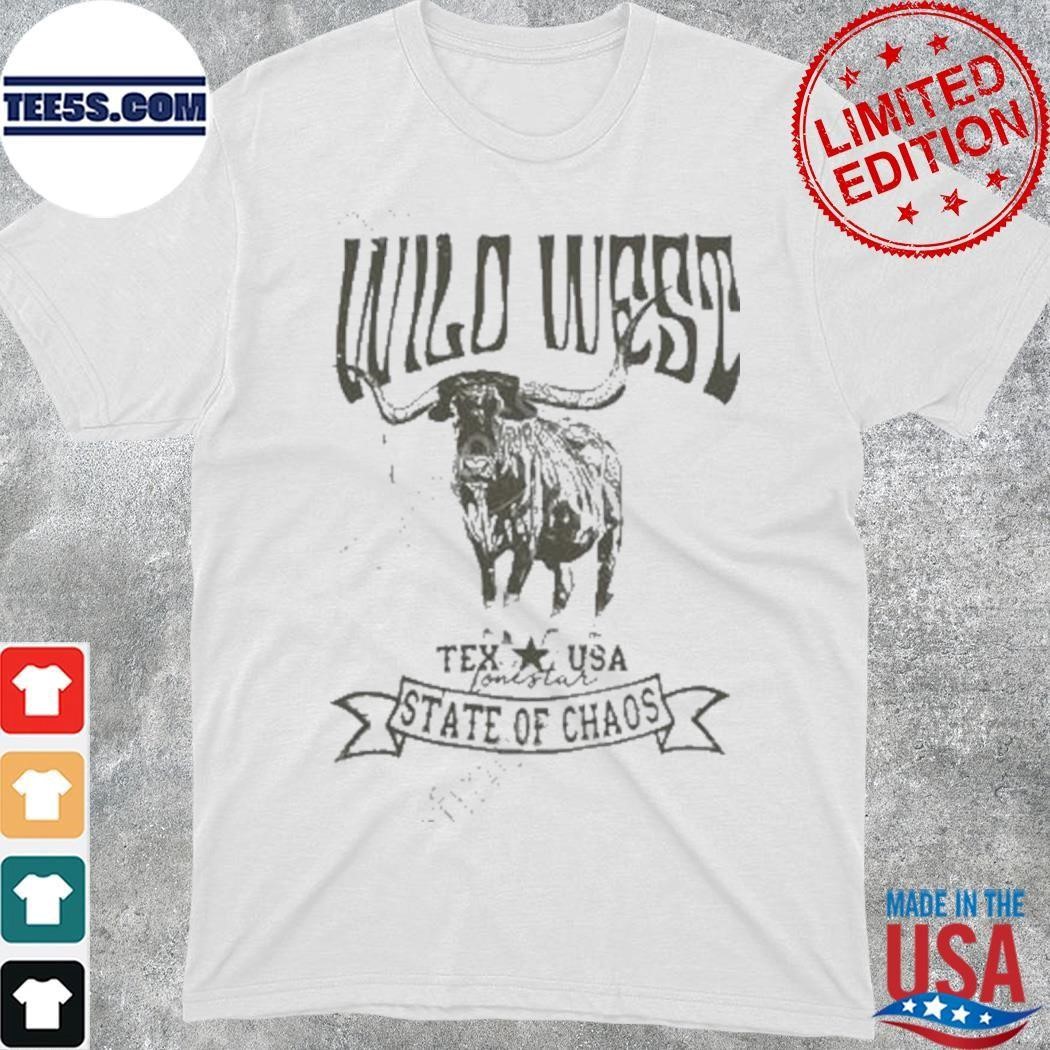 Wild West Longhorn Texas Usa Lonestar State Of Chaos Shirt