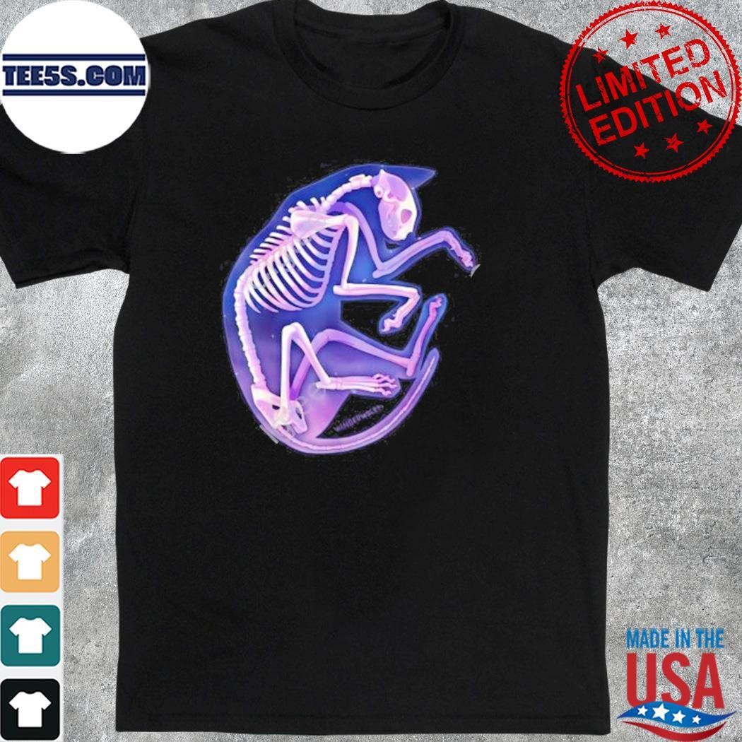 Wingedwolf94 Skeleton Galaxy Cat shirt